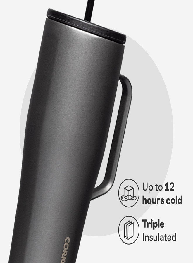 Corkcicle Cold Cup XL - Insulated Tumbler with Handle - Keeps Drinks Cold 12 Hours - Triple-Insulated - Spill-Proof Lid - Summer Drinkware Gift - Keeps Drinks Ice Cold - 30 oz - Ceramic Slate - Image 3